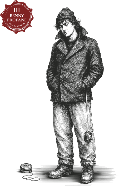 Benny Profane, the third figure of the Idle Pantheon