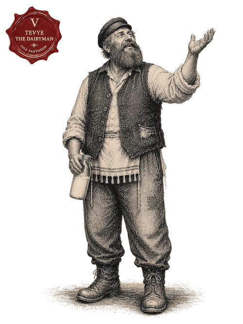 Tevye the Dairyman, the fifth figure of the Idle Pantheon